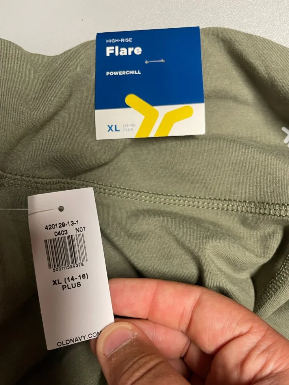 OLD NAVY Girls' High-Waisted PowerChill Crossover Flared Leggings Size XL Plus